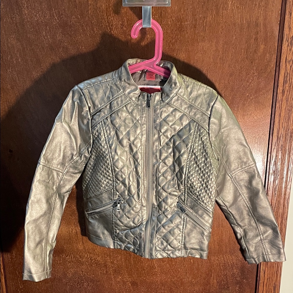 Collection B Metallic Silver Kids Jean Jacket